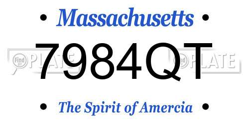 7984QT Massachusetts License Plate