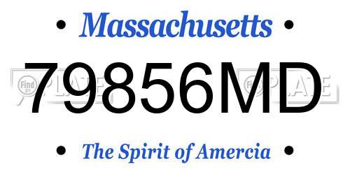 79856MD Massachusetts License Plate