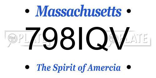 798IQV Massachusetts License Plate