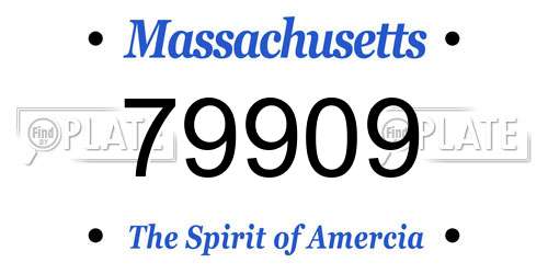 79909 Massachusetts License Plate