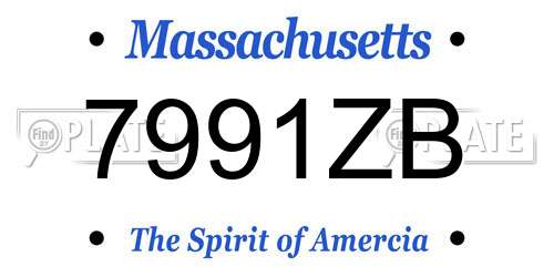 7991ZB Massachusetts License Plate