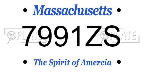 7991ZS Massachusetts License Plate