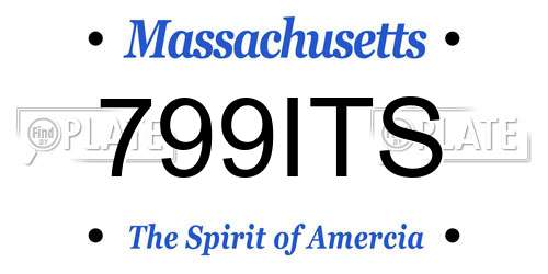 799ITS Massachusetts License Plate