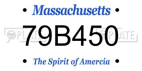79B450 Massachusetts License Plate
