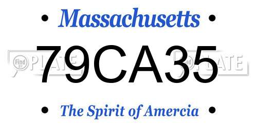 79CA35 Massachusetts License Plate