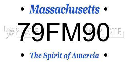 79FM90 Massachusetts License Plate