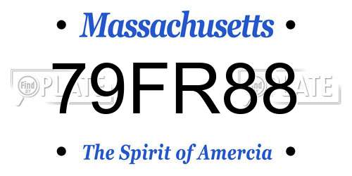 79FR88 Massachusetts License Plate