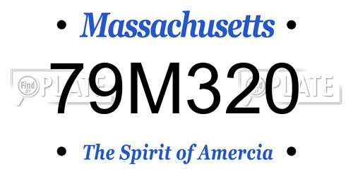 79M320 Massachusetts License Plate