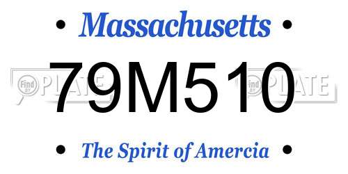79M510 Massachusetts License Plate
