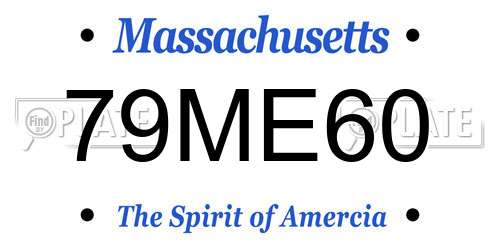 79ME60 Massachusetts License Plate
