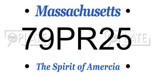 79PR25 Massachusetts License Plate