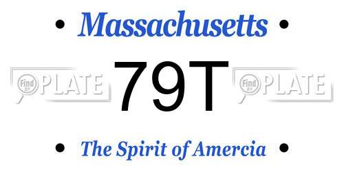 79T Massachusetts License Plate
