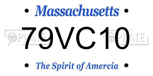 79VC10 Massachusetts License Plate