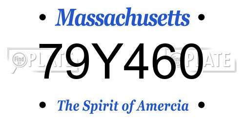 79Y460 Massachusetts License Plate