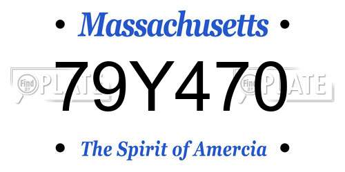 79Y470 Massachusetts License Plate