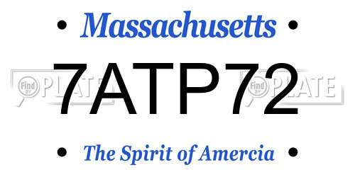 7ATP72 Massachusetts License Plate