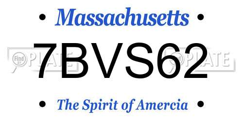 7BVS62 Massachusetts License Plate