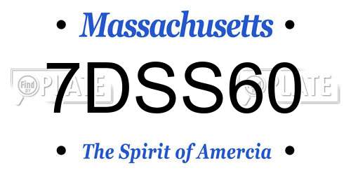 7DSS60 Massachusetts License Plate