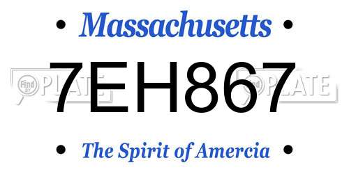 7EH867 Massachusetts License Plate