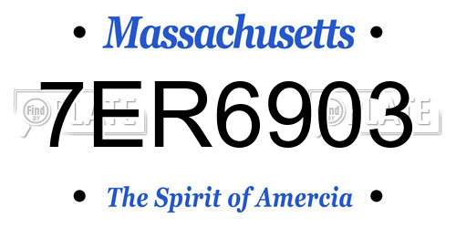 7ER6903 Massachusetts License Plate