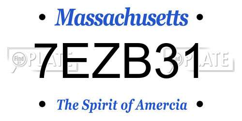 7EZB31 Massachusetts License Plate