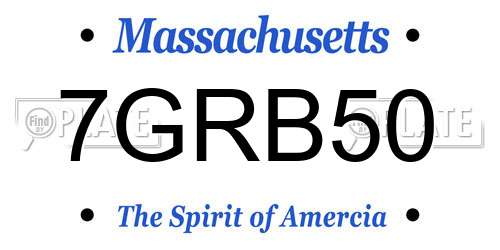 7GRB50 Massachusetts License Plate