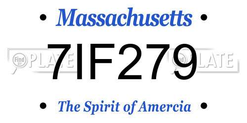 7IF279 Massachusetts License Plate