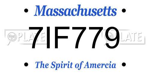 7IF779 Massachusetts License Plate