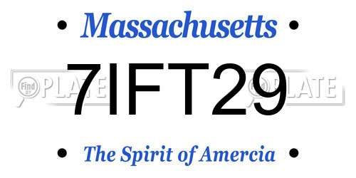 7IFT29 Massachusetts License Plate