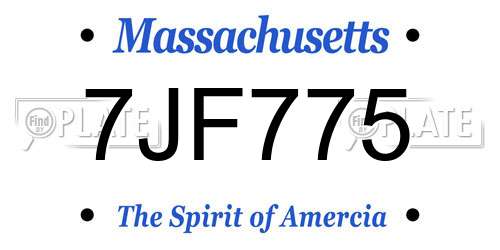 7JF775 Massachusetts License Plate