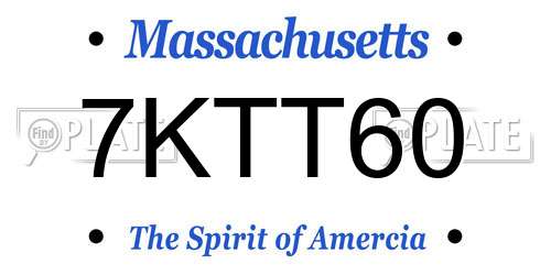 7KTT60 Massachusetts License Plate