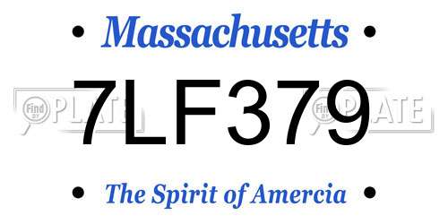 7LF379 Massachusetts License Plate