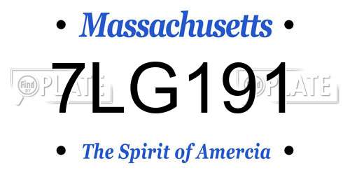 7LG191 Massachusetts License Plate