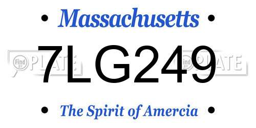 7LG249 Massachusetts License Plate