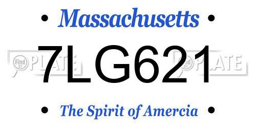 7LG621 Massachusetts License Plate