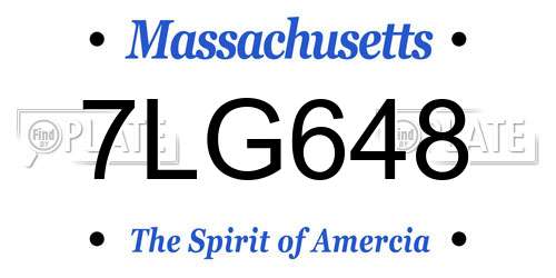 7LG648 Massachusetts License Plate