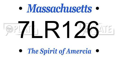7LR126 Massachusetts License Plate