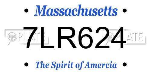7LR624 Massachusetts License Plate