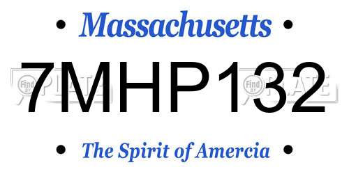 7MHP132 Massachusetts License Plate