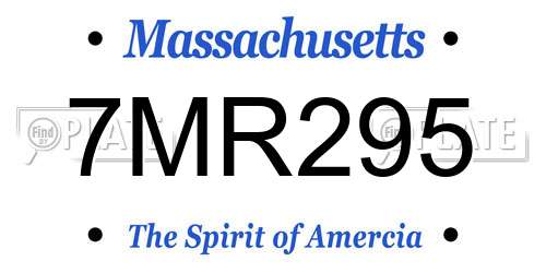 7MR295 Massachusetts License Plate