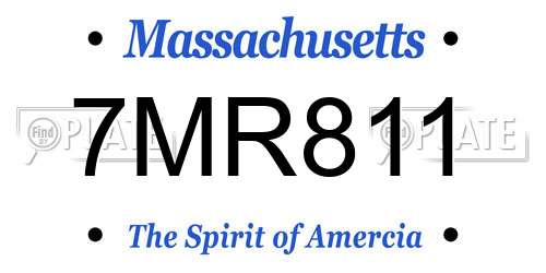 7MR811 Massachusetts License Plate