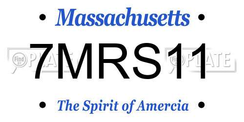 7MRS11 Massachusetts License Plate