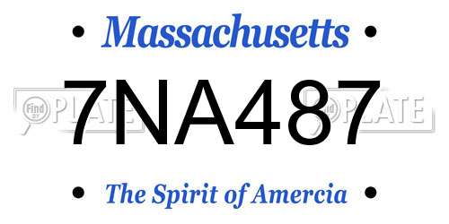 7NA487 Massachusetts License Plate