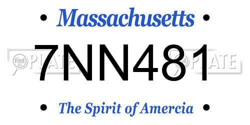 7NN481 Massachusetts License Plate