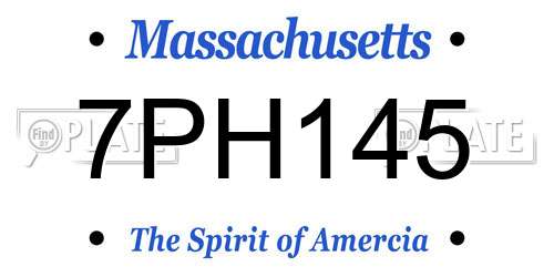 7PH145 Massachusetts License Plate