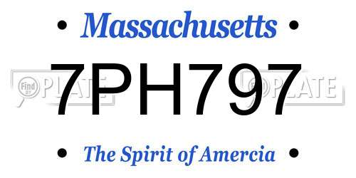 7PH797 Massachusetts License Plate