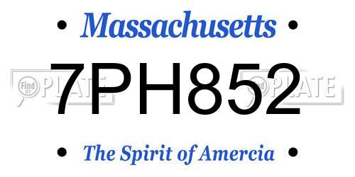 7PH852 Massachusetts License Plate