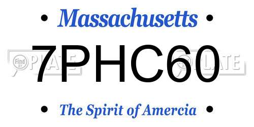 7PHC60 Massachusetts License Plate