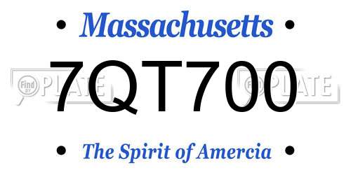 7QT700 Massachusetts License Plate