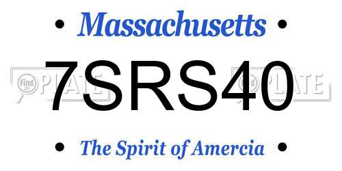 7SRS40 Massachusetts License Plate